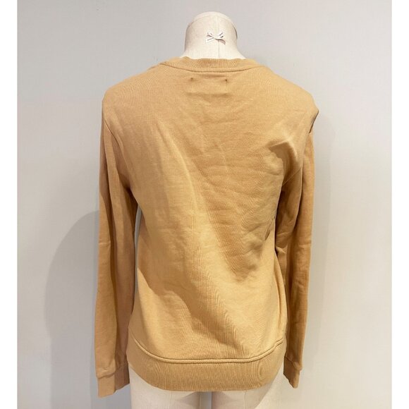 Aware By Vera Moda Crewneck Sweatshirt Camel Brown Womens Size XS 100% Cotton - Picture 2 of 5